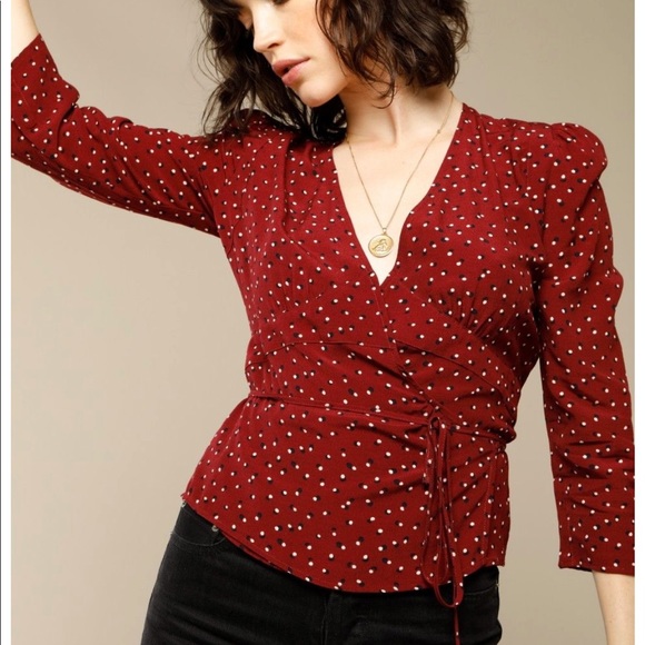 Rouje Anna dot print wrap blouse size 36 - Picture 1 of 6